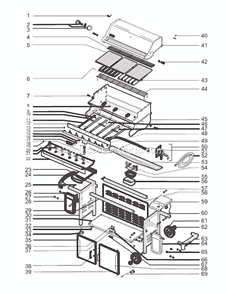 Page A Diagram and Parts List for 7870001 2005 Weber Grill