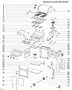 Part Location Diagram of 66754 Weber KNOB KIT (SET OF 2) C2 GEN 17