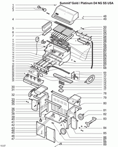 Diagram Diagram and Parts List for 7840009  Weber Grill