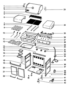 Grill Diagram and Parts List for E310LP-2011  Weber Grill