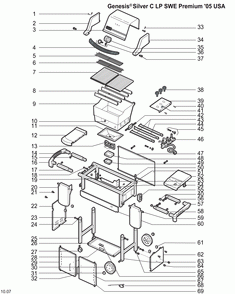 Diagram Diagram and Parts List for 6731309  Weber Grill