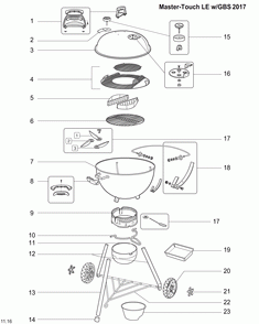 Part Location Diagram of 67001 Weber Logo plate