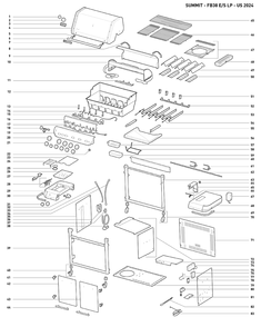 Part Location Diagram of 2400283 Weber BEZEL CONTROL KNOB MAIN SUM 24