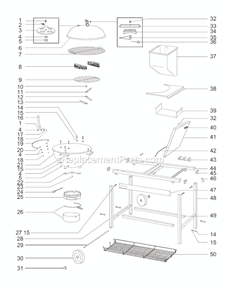 Part Location Diagram of 62474 Weber Leg Frame