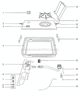 Page A Diagram and Parts List for 804  Weber Built-In Cooking
