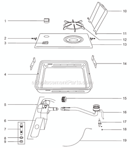 Page A Diagram and Parts List for 805  Weber Built-In Cooking