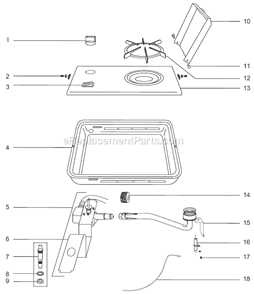 Page A Diagram and Parts List for 815  Weber Built-In Cooking