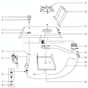 Page A Diagram and Parts List for 826  Weber Built-In Cooking
