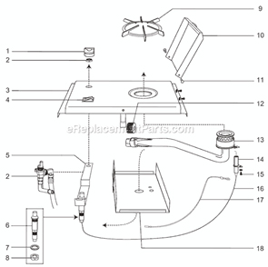 Page A Diagram and Parts List for 833  Weber Built-In Cooking
