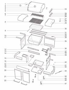 Page A Diagram and Parts List for 83741001 2009 Weber Grill