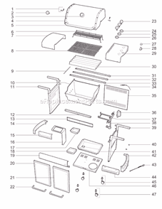 Page A Diagram and Parts List for 83741701 2009 Weber Grill