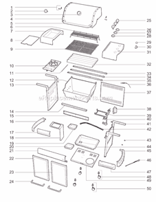 Page A Diagram and Parts List for 83751001 2009 Weber Grill