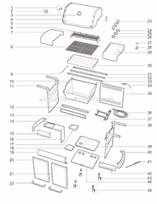 Page A Diagram and Parts List for 83841001 2009 Weber Grill
