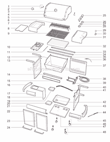 Page A Diagram and Parts List for 83880001 2009 Weber Grill
