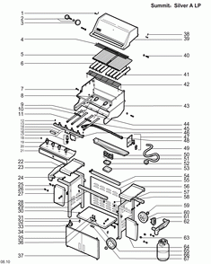 Part Location Diagram of 42091 Weber Owners Manual For Summit Silver/Gold A Lp, Canada