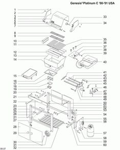 Diagram Diagram and Parts List for 4260001  Weber Grill