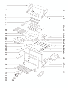 Page A Diagram and Parts List for 881602  Weber Grill