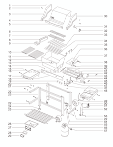 Page A Diagram and Parts List for 891601  Weber Grill
