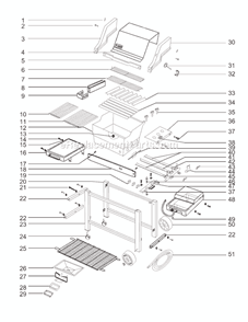 Page A Diagram and Parts List for 891602  Weber Grill
