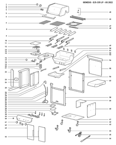 Part Location Diagram of 64489 Weber PNL BTM BLK 3B LP GEN 22 BB