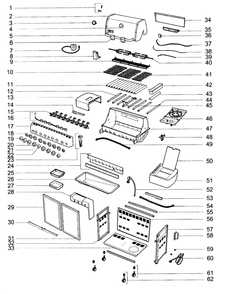 Grill Parts Diagram and Parts List for S-670 (LP)(2010) Weber Grill