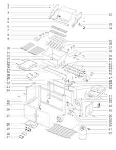 Page A Diagram and Parts List for 901001  Weber Grill