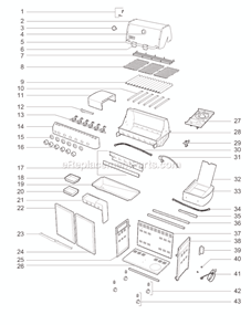 Page A Diagram and Parts List for 91750001 2010 Weber Grill