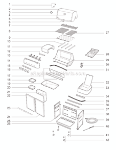 Page A Diagram and Parts List for 91810001 2010 Weber Grill
