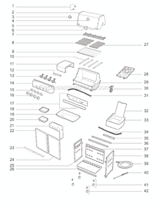 Page A Diagram and Parts List for 91811001 2010 Weber Grill
