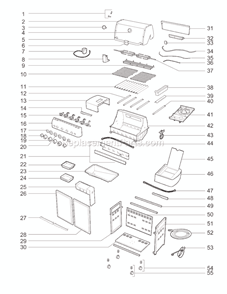 Page A Diagram and Parts List for 91841301 2010 Weber Grill