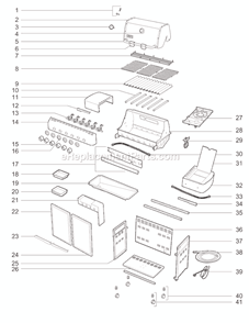 Page A Diagram and Parts List for 91850001 2010 Weber Grill