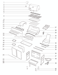 Page A Diagram and Parts List for 91851001 2010 Weber Grill
