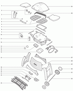 Part Location Diagram of 65120 Weber Hdwe c-clips