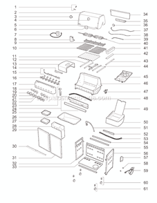 Page A Diagram and Parts List for 92740301 2010 Weber Grill