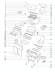 Page A Diagram and Parts List for 92840301 2010 Weber Grill