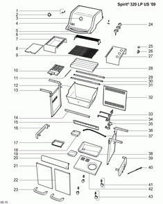Part Location Diagram of 65079 Weber Valve Shield, Spt 310/320 09