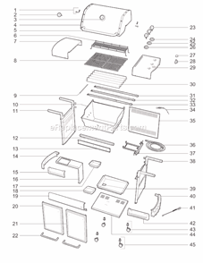 Page A Diagram and Parts List for 93870001  Weber Grill