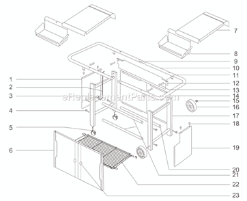 Page A Diagram and Parts List for 940102 1997 Weber Grill
