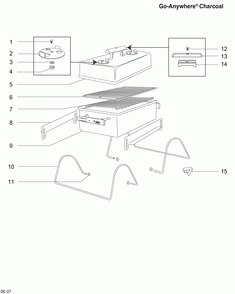 Diagram Diagram and Parts List for 121010  Weber Grill
