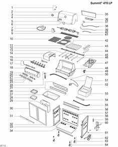 Diagram Diagram and Parts List for 87171074  Weber Grill
