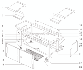 Page A Diagram and Parts List for 950102 1997 Weber Grill