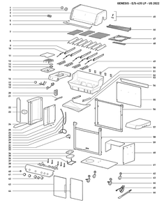 Part Location Diagram of 64654 Weber IGN ELCTRD 39IN BLU R4 BRNR GE