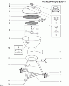 Diagram Diagram and Parts List for 1241304  Weber Grill