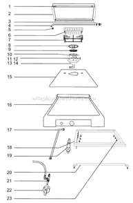 Page A Diagram and Parts List for 98029  Weber Built-In Cooking