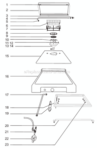 Page A Diagram and Parts List for 98030  Weber Built-In Cooking