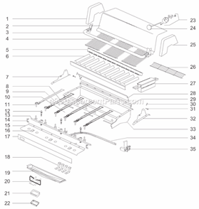 Page A Diagram and Parts List for 981002  Weber Grill
