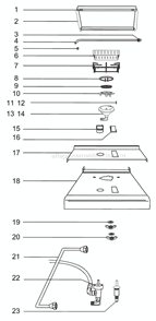 Page A Diagram and Parts List for 9901  Weber Built-In Cooking