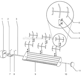 Page A Diagram and Parts List for 9973  Weber Grill Accessories