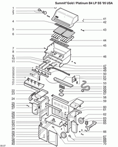 Diagram Diagram and Parts List for 5720001  Weber Grill