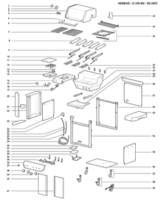 Part Location Diagram of 2401248 Weber HDWE KIT REPL W/SB & CAB NG GE
